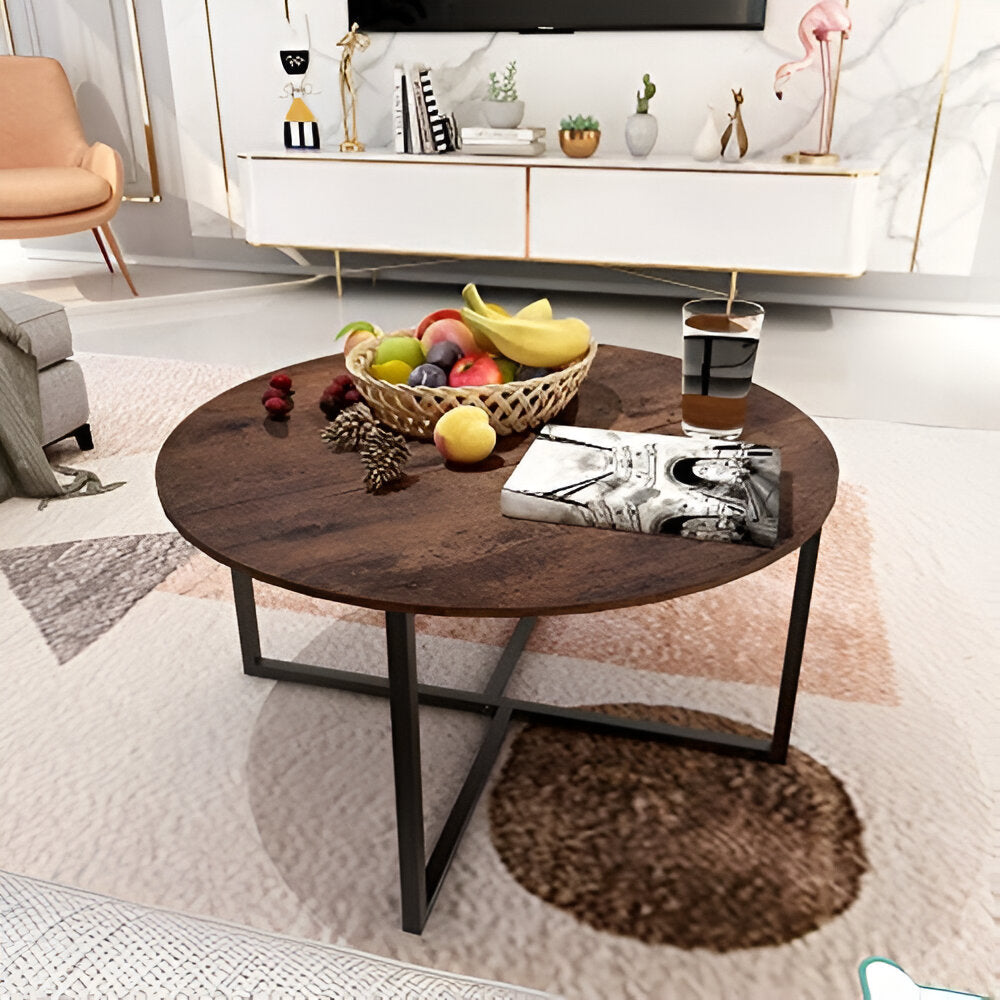Ronde Houten Salontafel