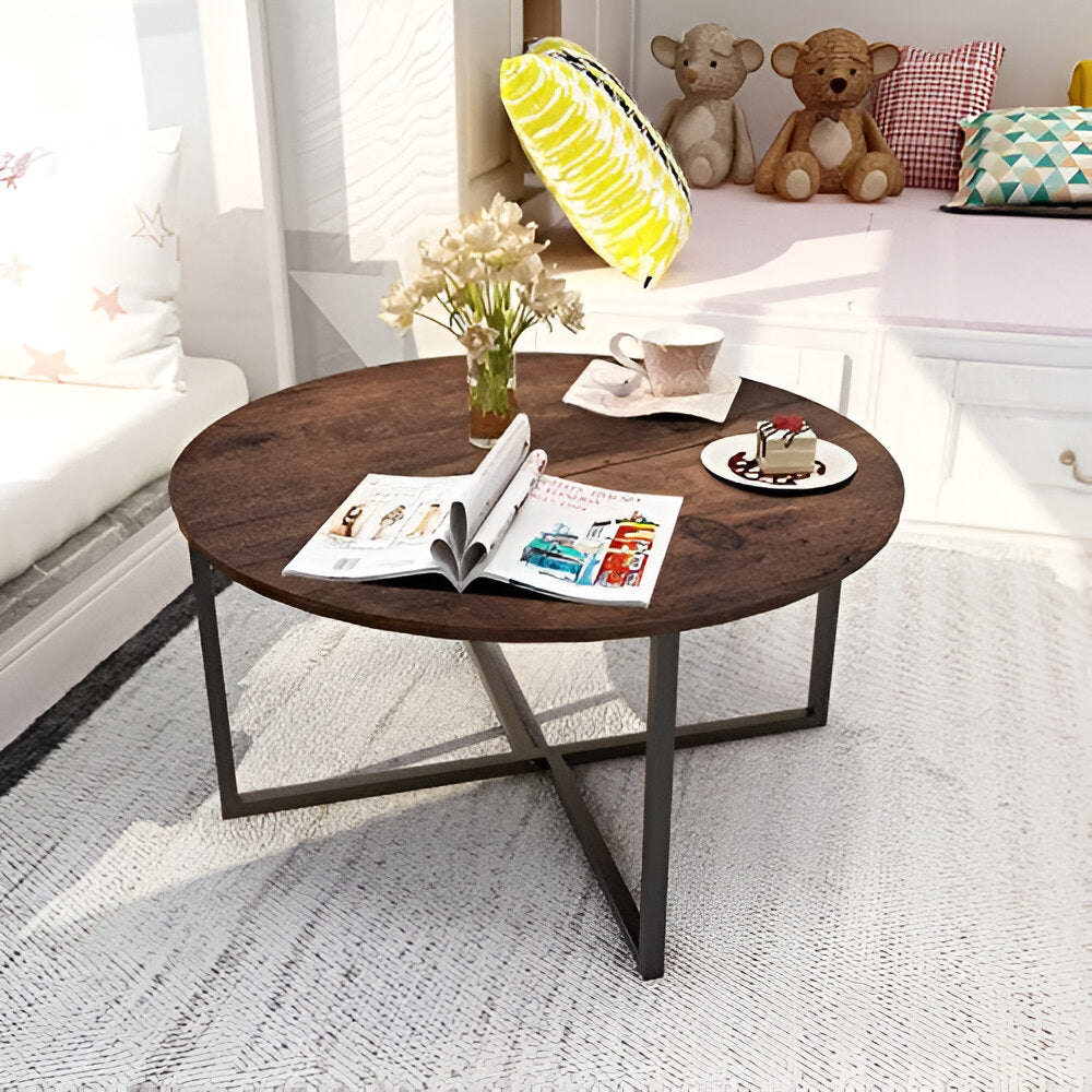 Ronde Houten Salontafel