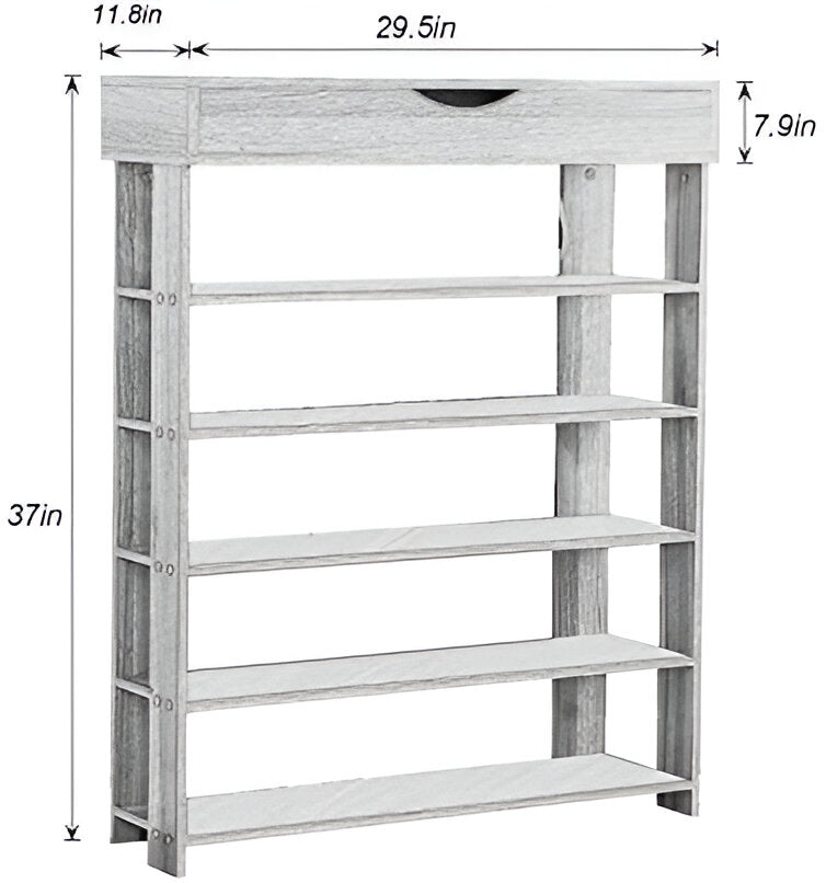 5-Etage Schoenenrek Met Flip Top Organisator