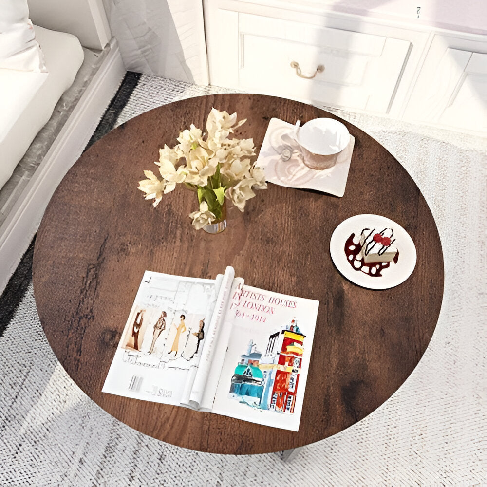 Ronde Houten Salontafel